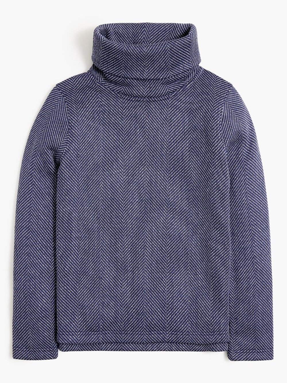 J. Crew Factory Women's Navy Herringbone Turtleneck Pullover